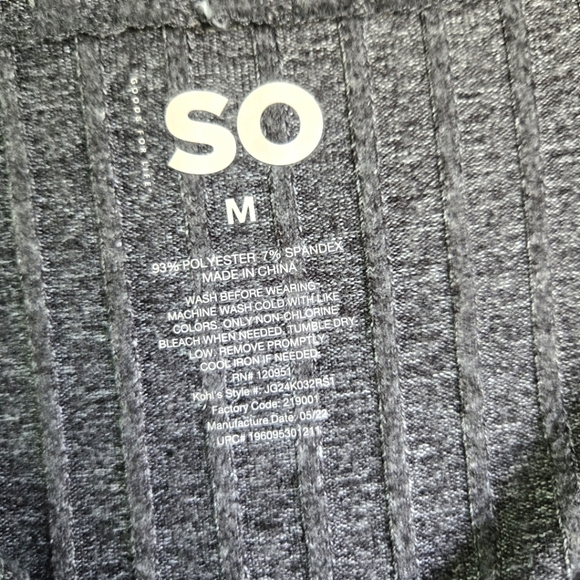 SO | Ribbed Button-Up Sweater in Gray sz M - Picture 4 of 6